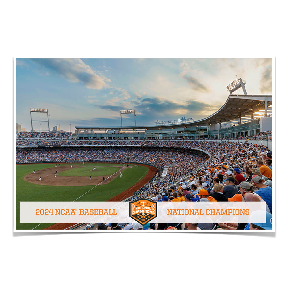 Tennessee Volunteers - 2024 NCAA Baseball National Champions - College Wall Art #Canvas