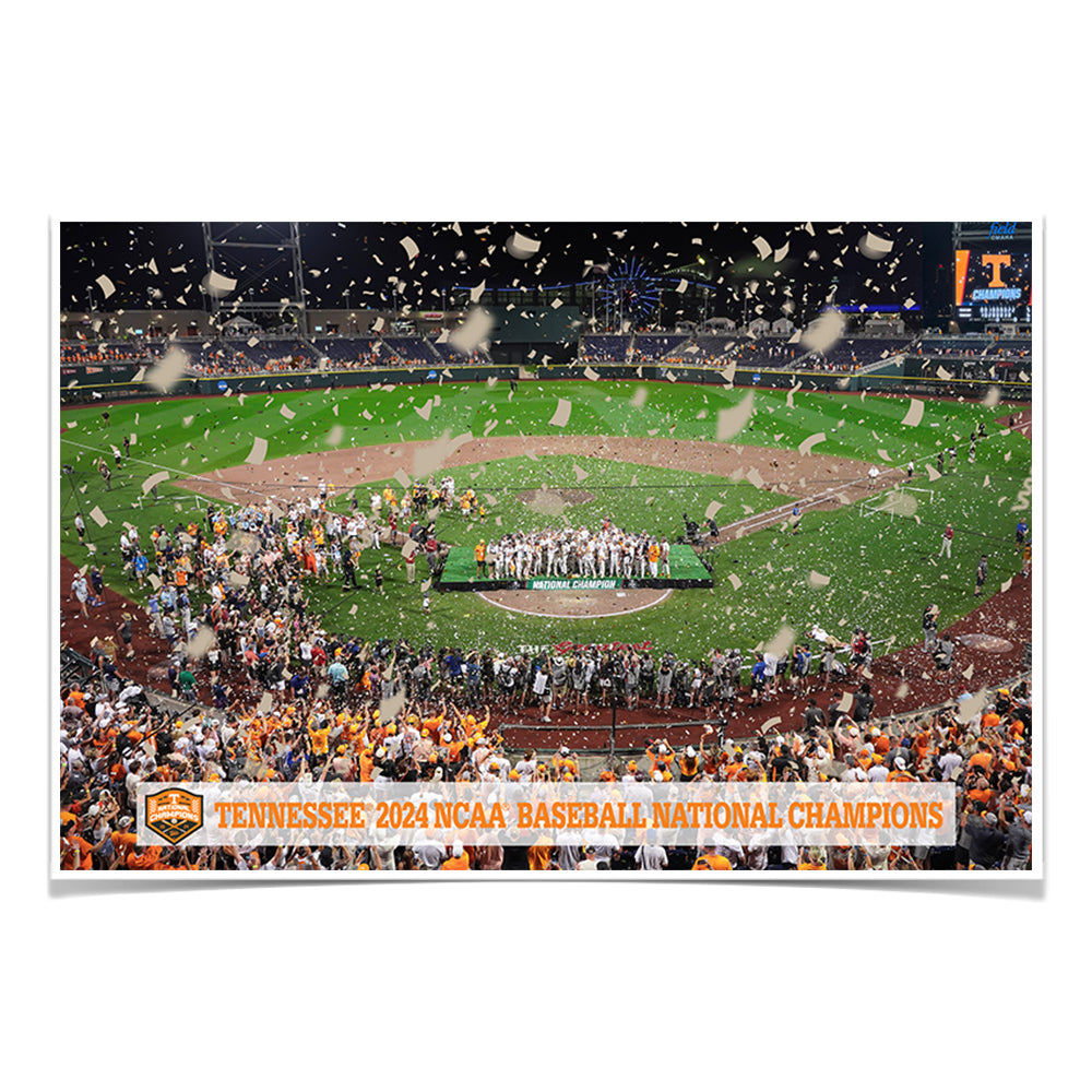 Tennessee Volunteers - Tennessee 2024 NCAA Baseball National Champions - College Wall Art #Canvas