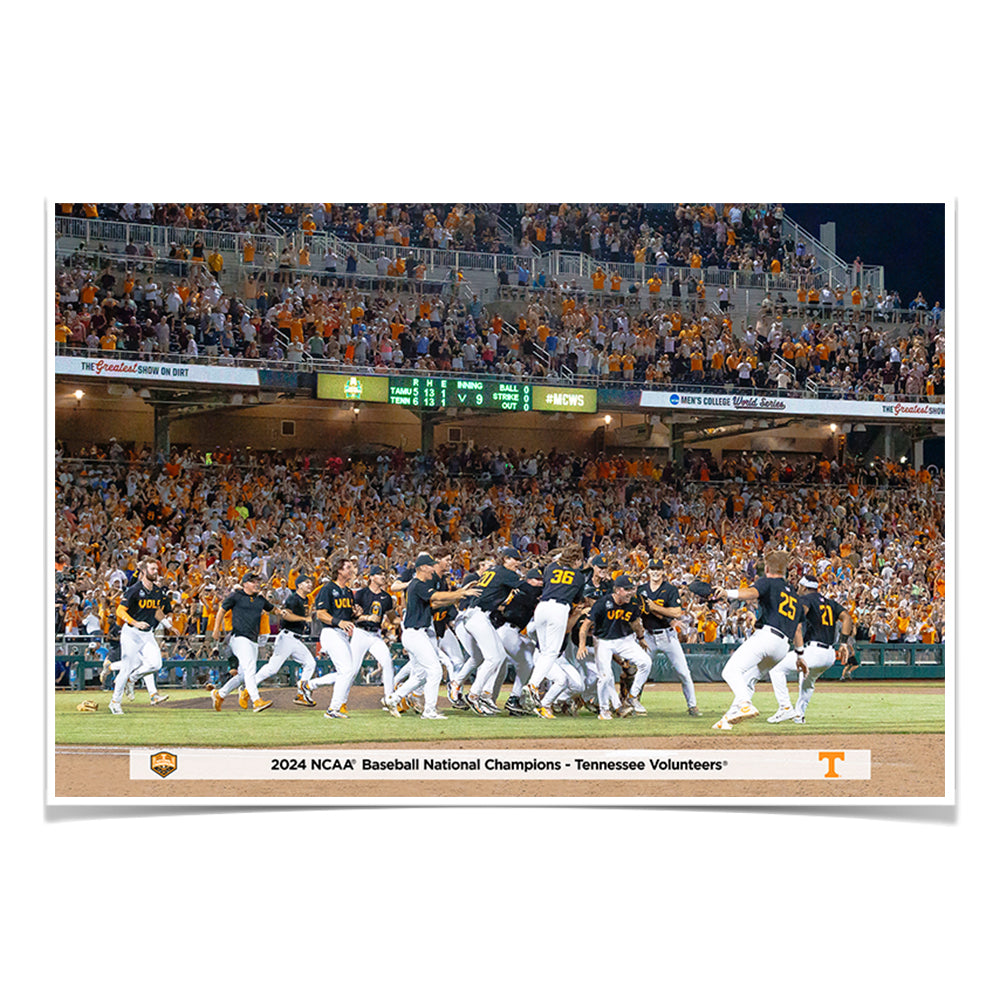 Tennessee Volunteers - 2024 NCAA Baseball National Champions Victory - College Wall Art #Canvas