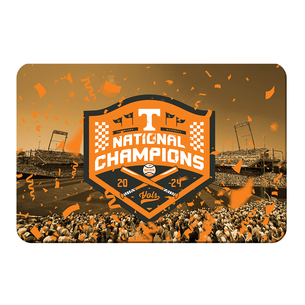Tennessee Volunteers - Tennessee Orange NCAA Baseball National Champions - College Wall Art #Canvas