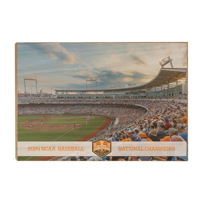 Tennessee Volunteers - 2024 NCAA Baseball National Champions - College Wall Art #Wood