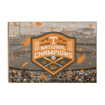 Tennessee Volunteers - Tennessee Vols Baseball National Champions - College Wall Art #Wood