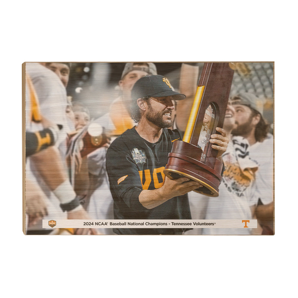 Tennessee Volunteers - Coach Vitello and the Trophy - College Wall Art #Canvas