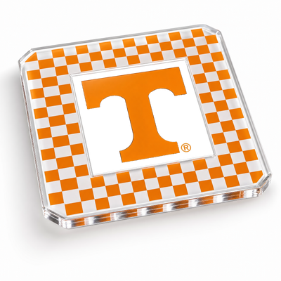 Tennessee Volunteers - Checker Tennessee Dimensional Drink Coaster