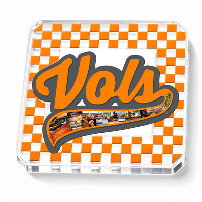 Tennessee Volunteers - Checker Vols Dimensional Drink Coaster