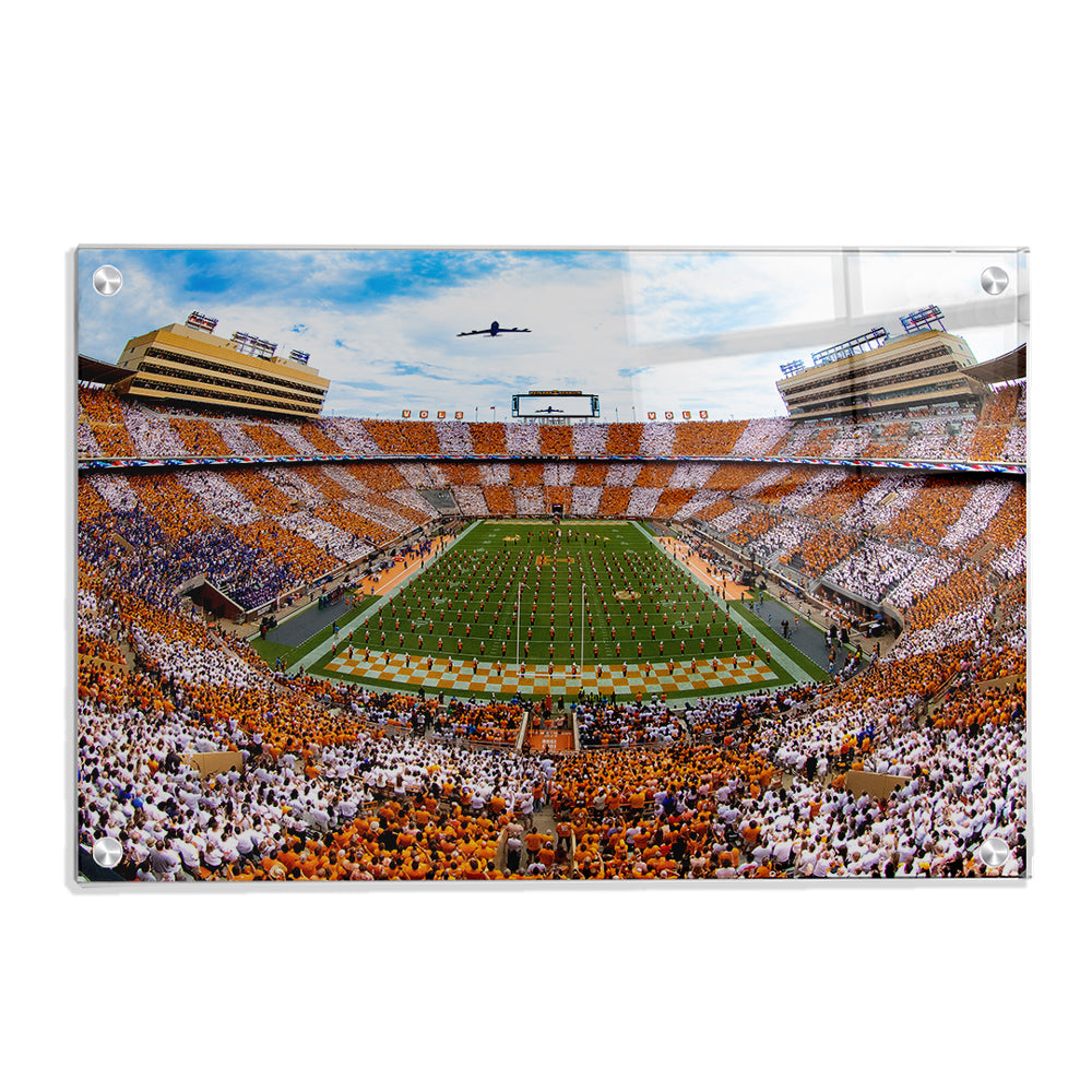 Tennessee Volunteers - Vols Beat the Gators Checker Neyland Flyover - College Wall Art #Canvas