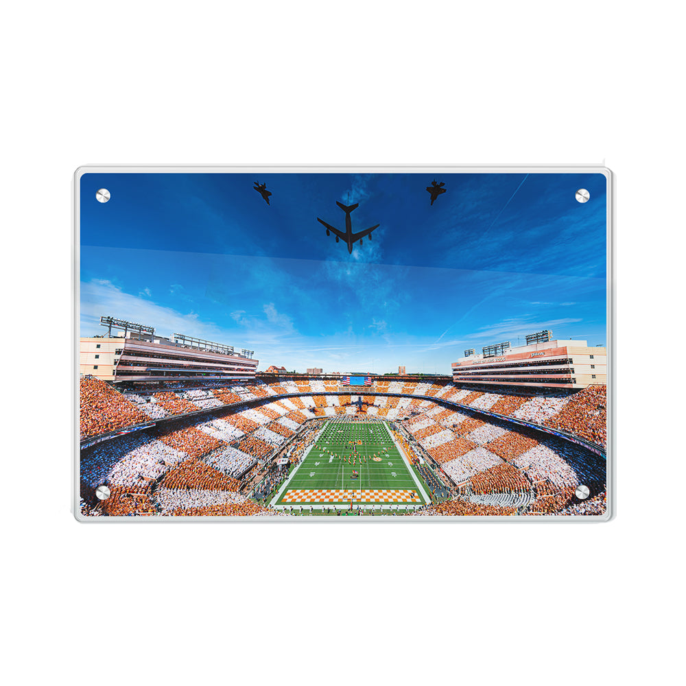Tennessee Volunteers - National Anthem Flyover - College Wall Art #Canvas