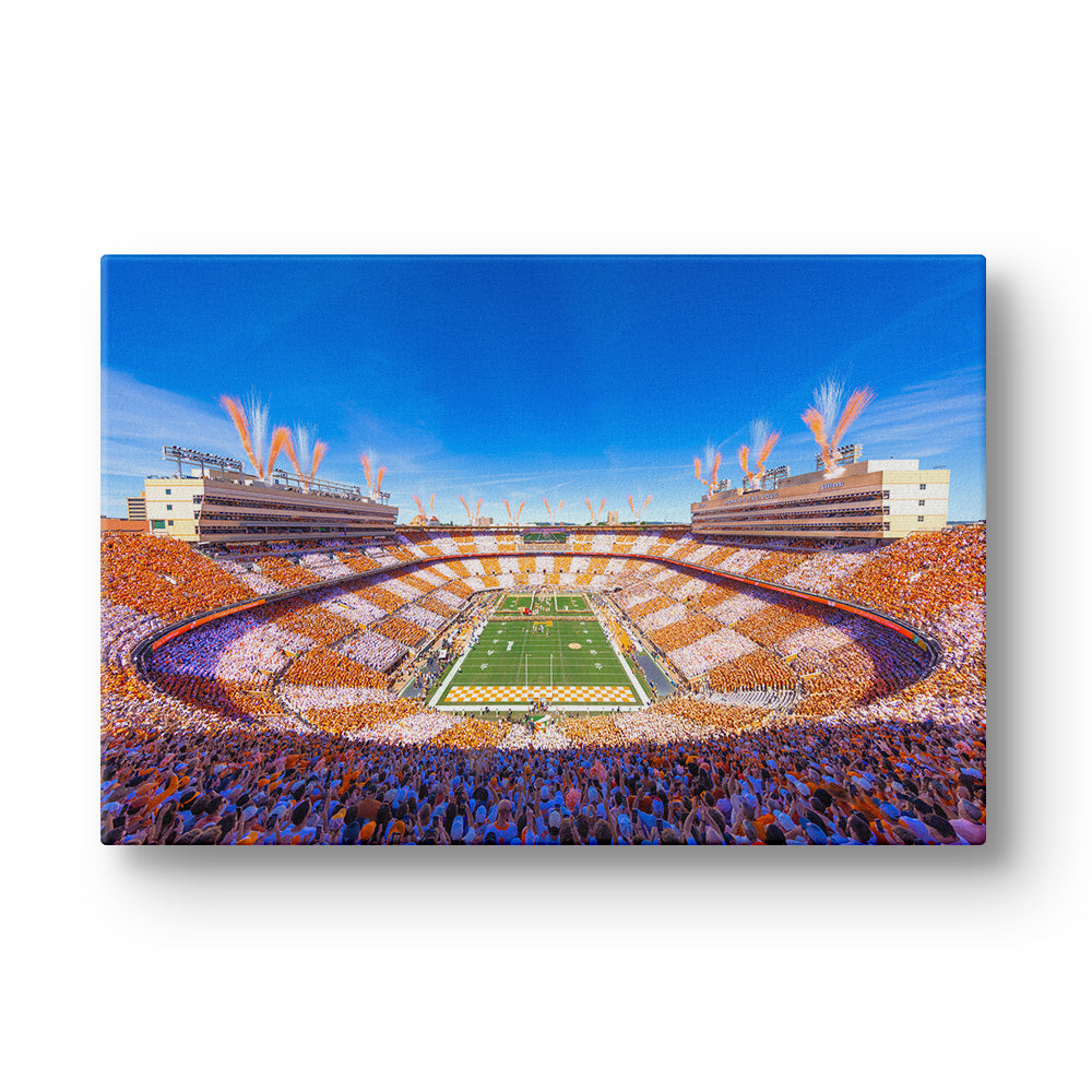 Tennessee Volunteers - Checker Neyland It's Football Time in Tennessee - College Wall Art #Canvas