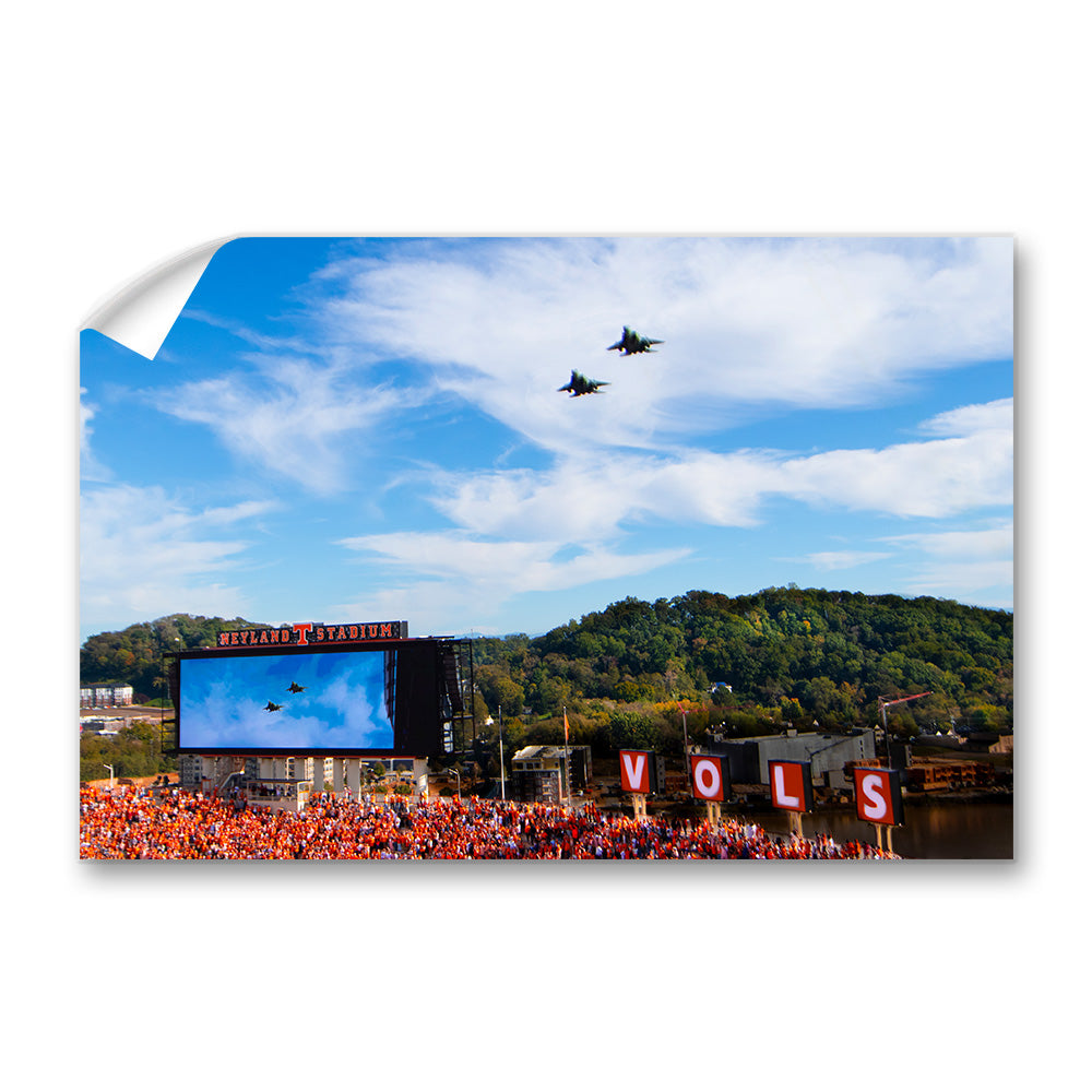 Tennessee Volunteers - Vols Fly Over - College Wall Art #Canvas