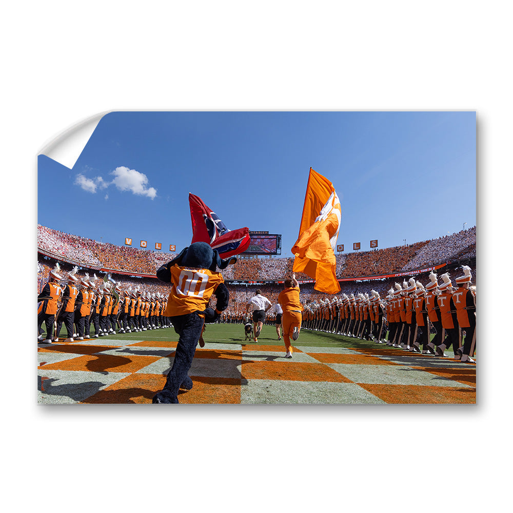 Tennessee Volunteers - Running into Checkered Neyland - College Wall Art #Canvas