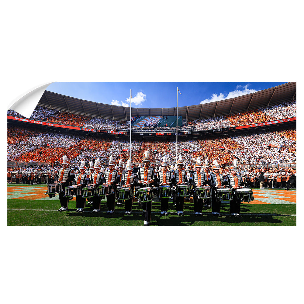 Tennessee Volunteers - Pride of the Southland Drumline Panoramic - College Wall Art #Canvas