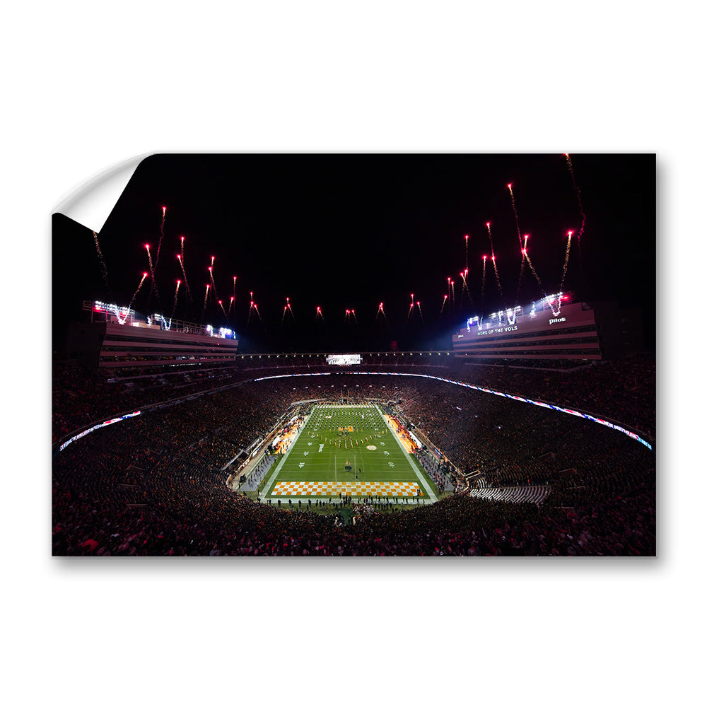 Tennessee Volunteers - Bombs Bursting in Air - College Wall Art #Canvas