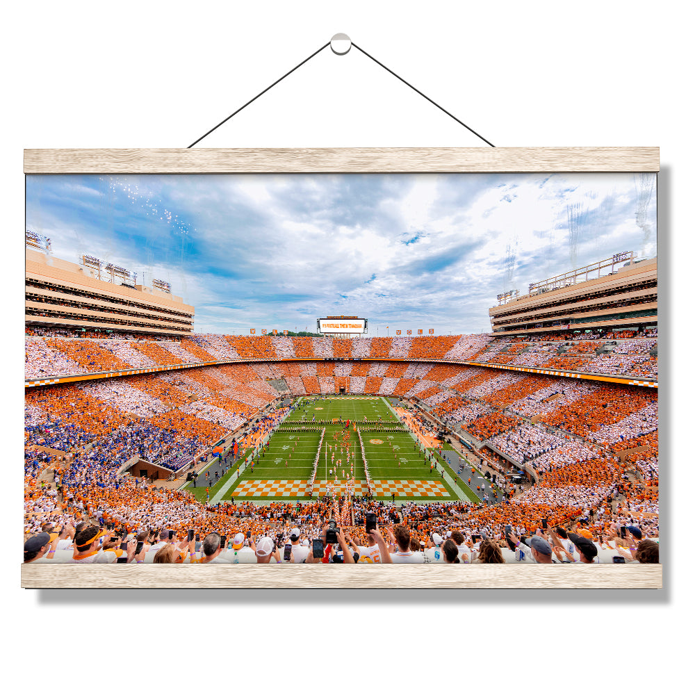 Tennessee Volunteers - It's Football Time in Tennessee Checkerboard Neyland - College Wall Art #Canvas
