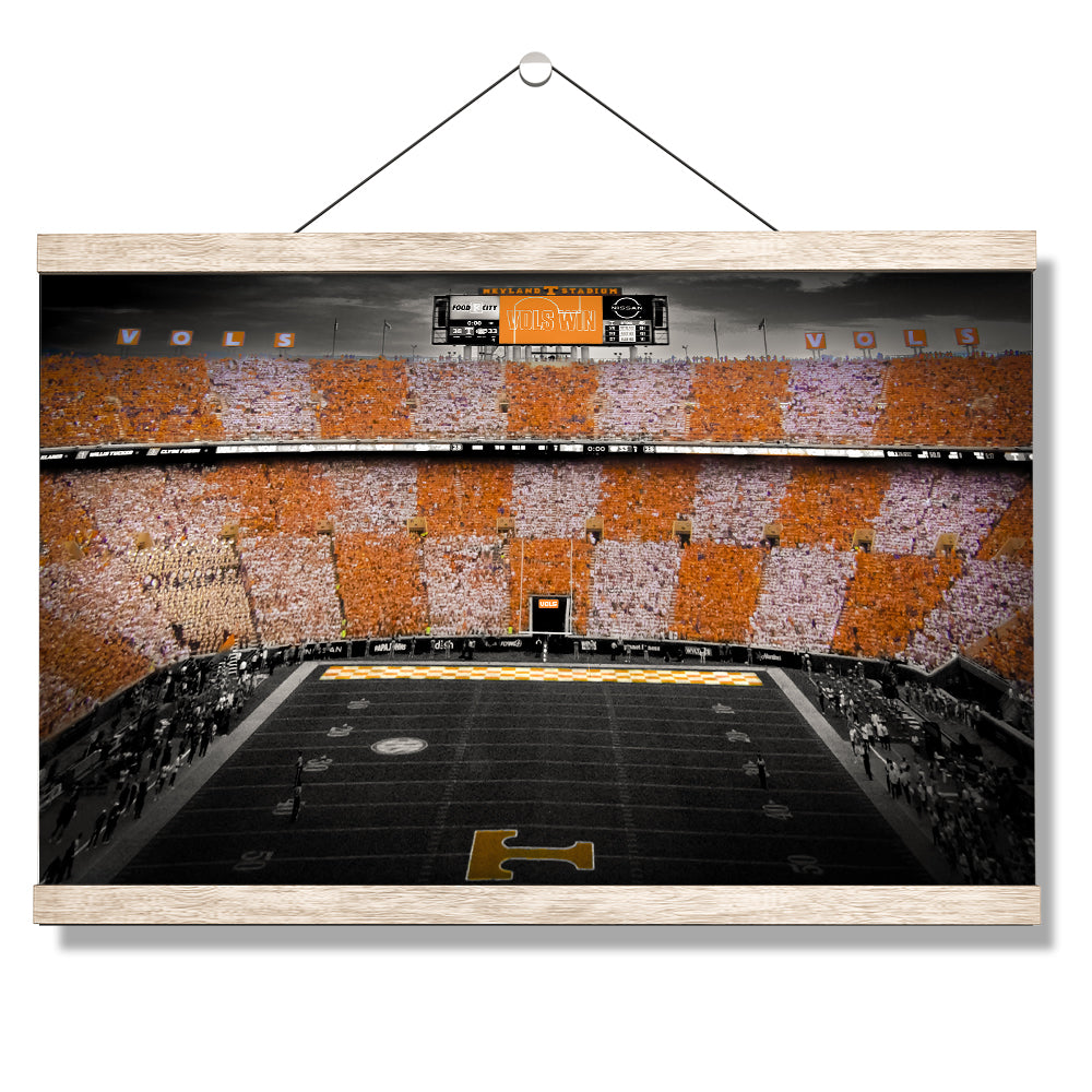 Tennessee Volunteers - Checkerboard Neyland Vols Win - College Wall Art #Canvas