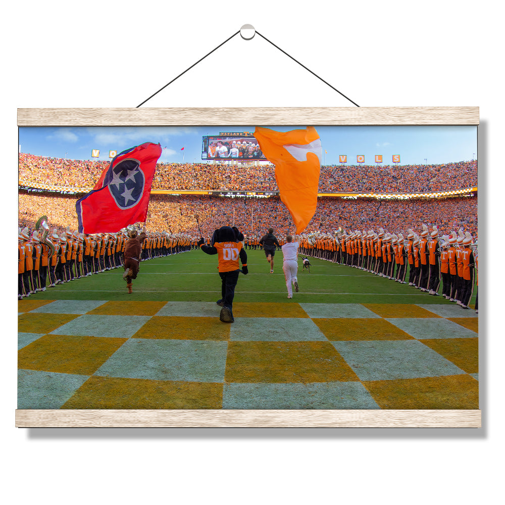 Tennessee Volunteers - Vols Running into Neyland Stadium - College Wall Art #Canvas