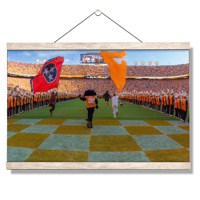 Tennessee Volunteers - Vols Running into Neyland Stadium - College Wall Art #Hanging Canvas