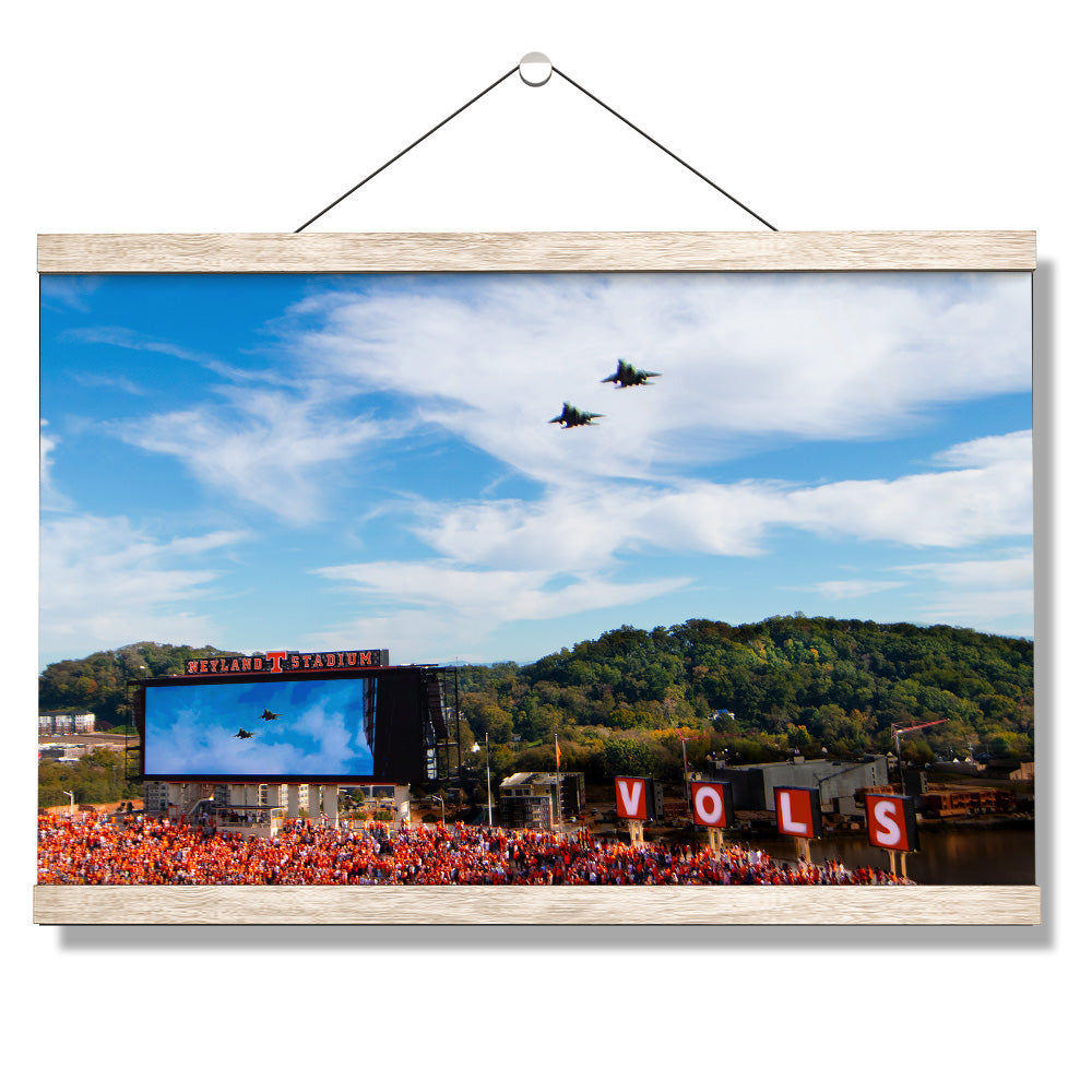 Tennessee Volunteers - Vols Fly Over - College Wall Art #Canvas