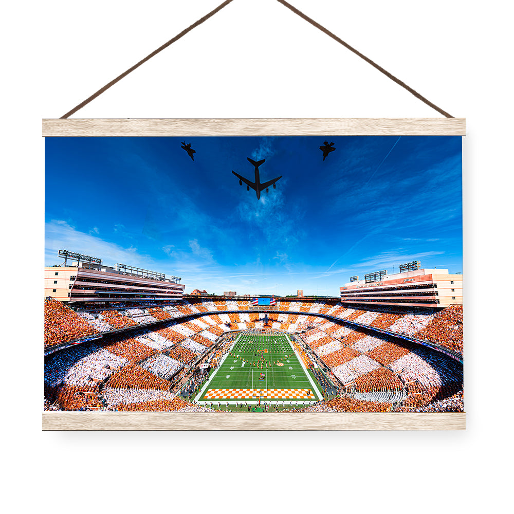 Tennessee Volunteers - National Anthem Flyover - College Wall Art #Canvas