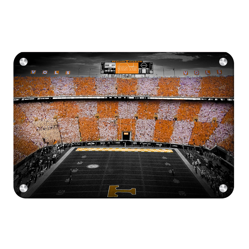 Tennessee Volunteers - Checkerboard Neyland Vols Win - College Wall Art #Canvas