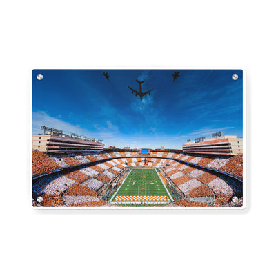 Tennessee Volunteers - National Anthem Flyover - College Wall Art #Metal