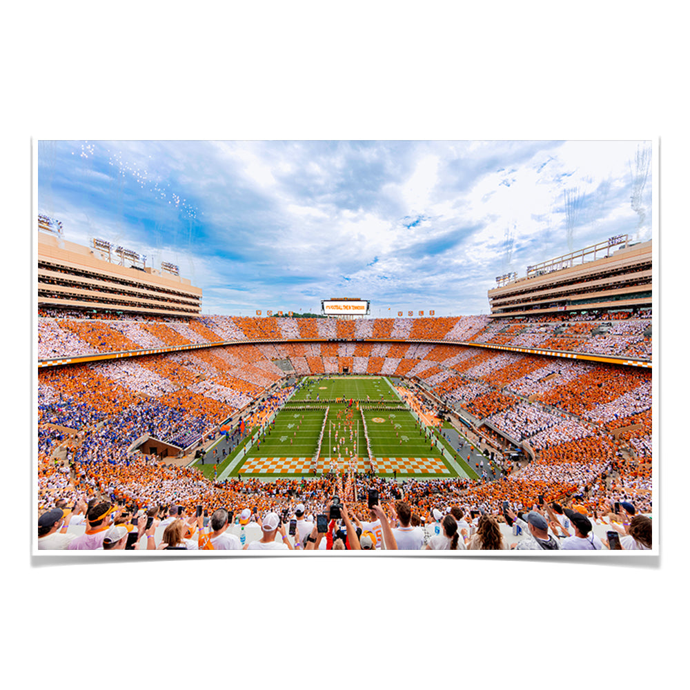 Tennessee Volunteers - It's Football Time in Tennessee Checkerboard Neyland - College Wall Art #Canvas