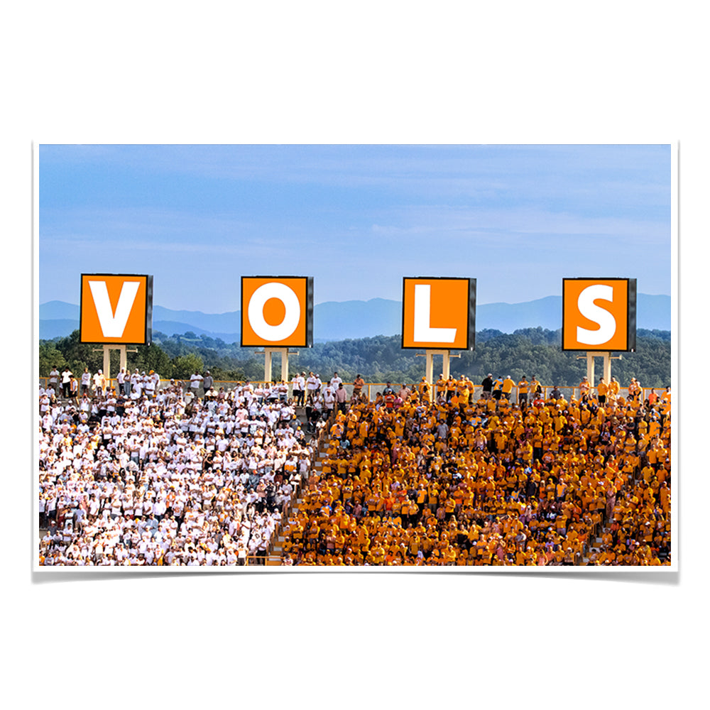 Tennessee Volunteers - Vols Checkerboard - College Wall Art #Canvas