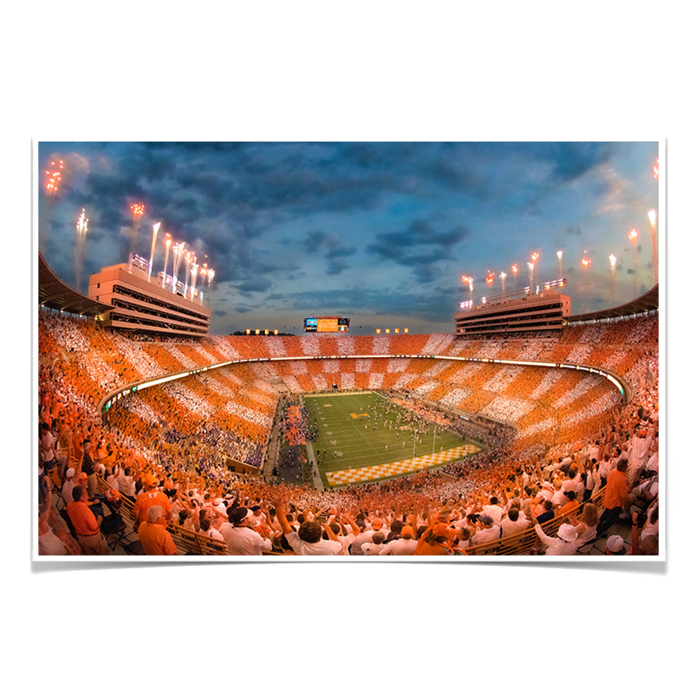 Tennessee Volunteers - Vols Beat the Gators Checkerboard - College Wall Art #Canvas