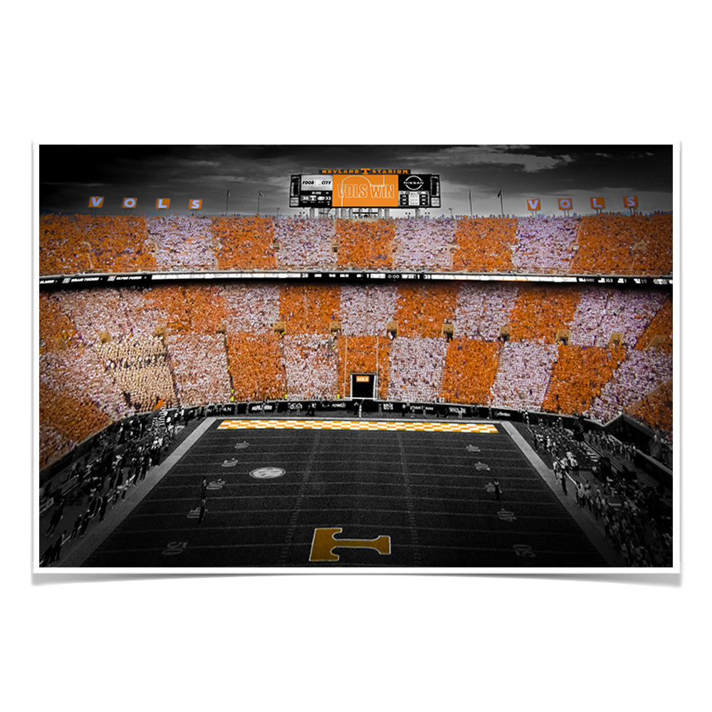 Tennessee Volunteers - Checkerboard Neyland Vols Win - College Wall Art #Canvas