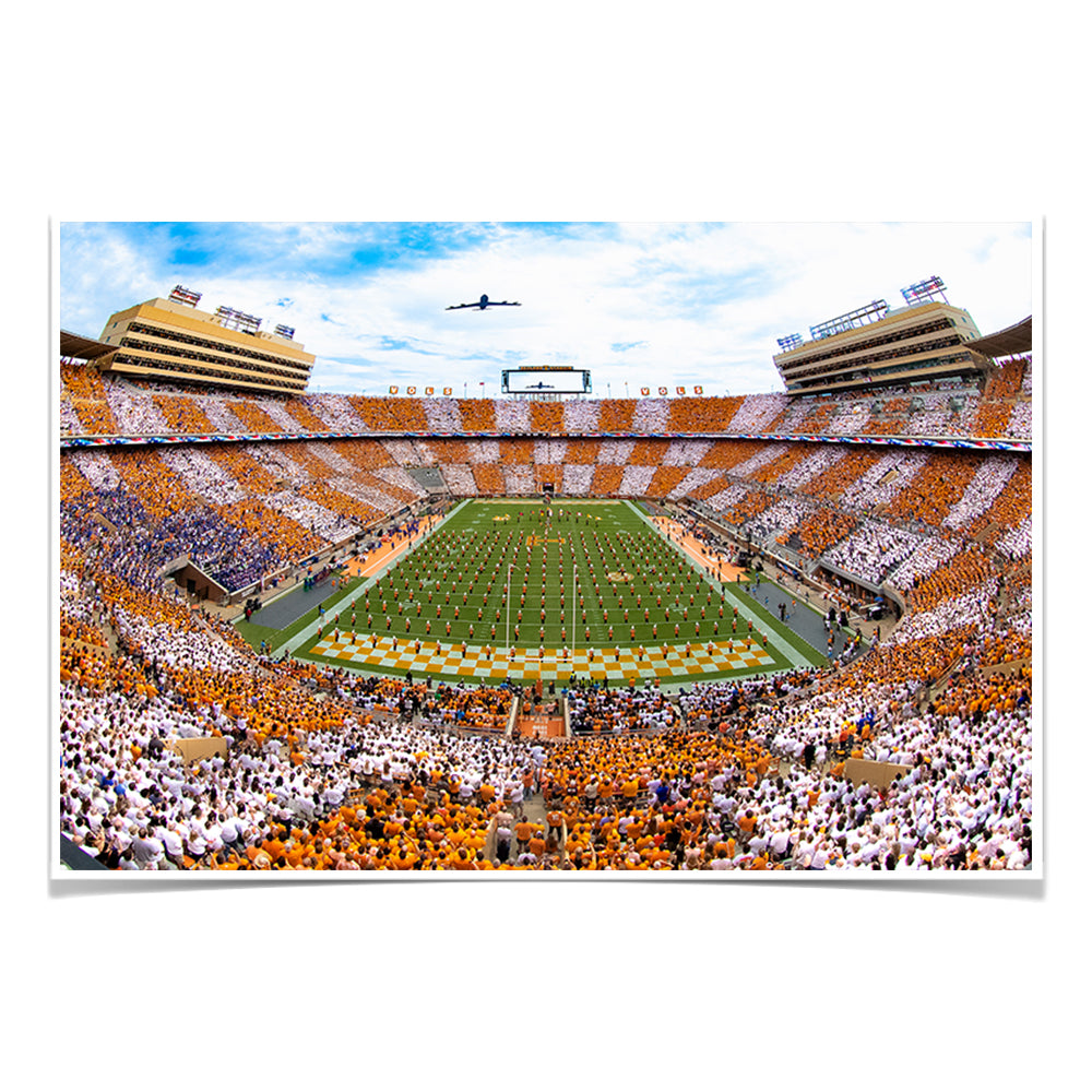 Tennessee Volunteers - Vols Beat the Gators Checker Neyland Flyover - College Wall Art #Canvas