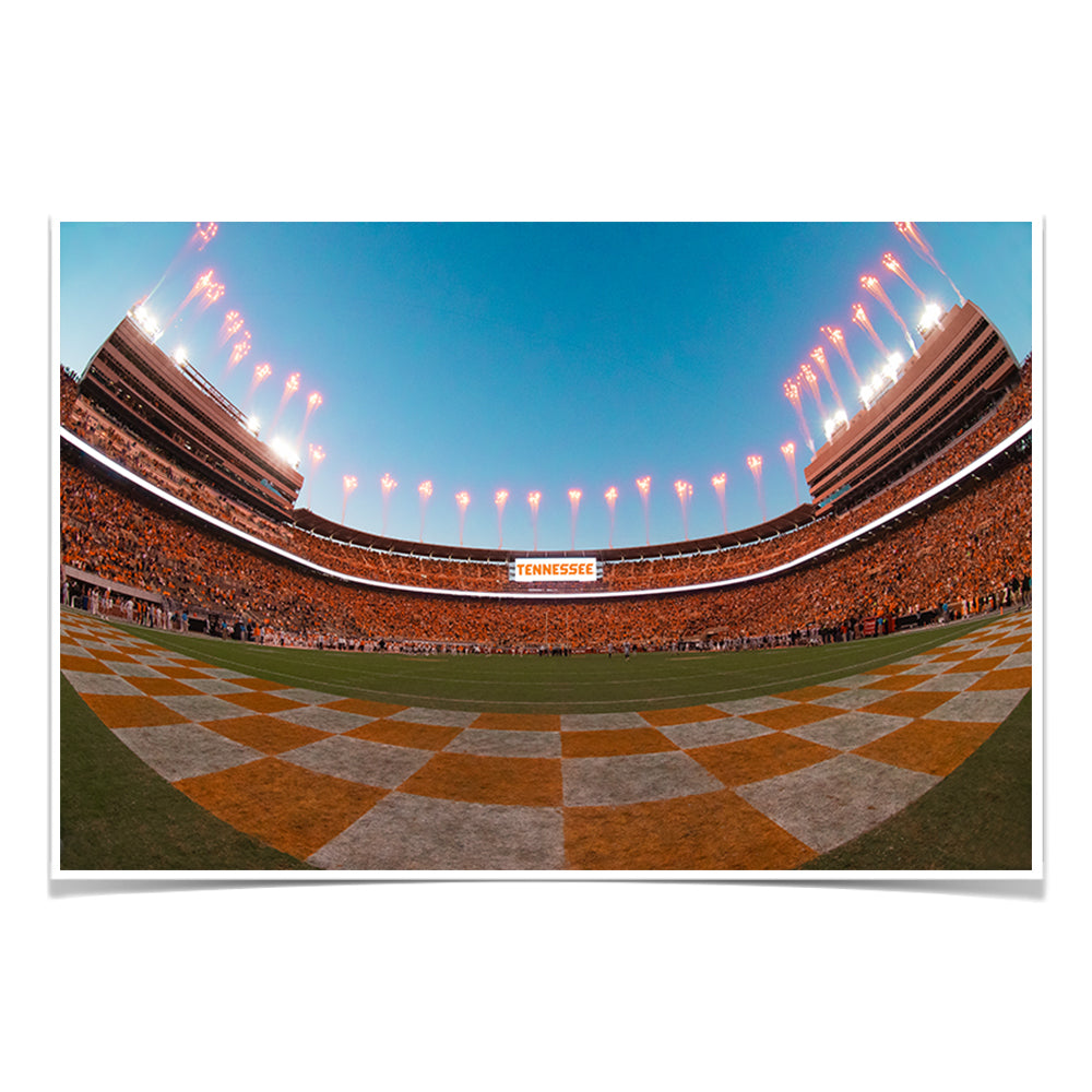 Tennessee Volunteers - Fisheye View Neyland Stadium - College Wall Art #Canvas
