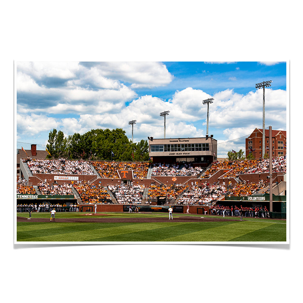 Tennessee Volunteers - Checkered Lindsey Nelson Stadium - College Wall Art #Canvas