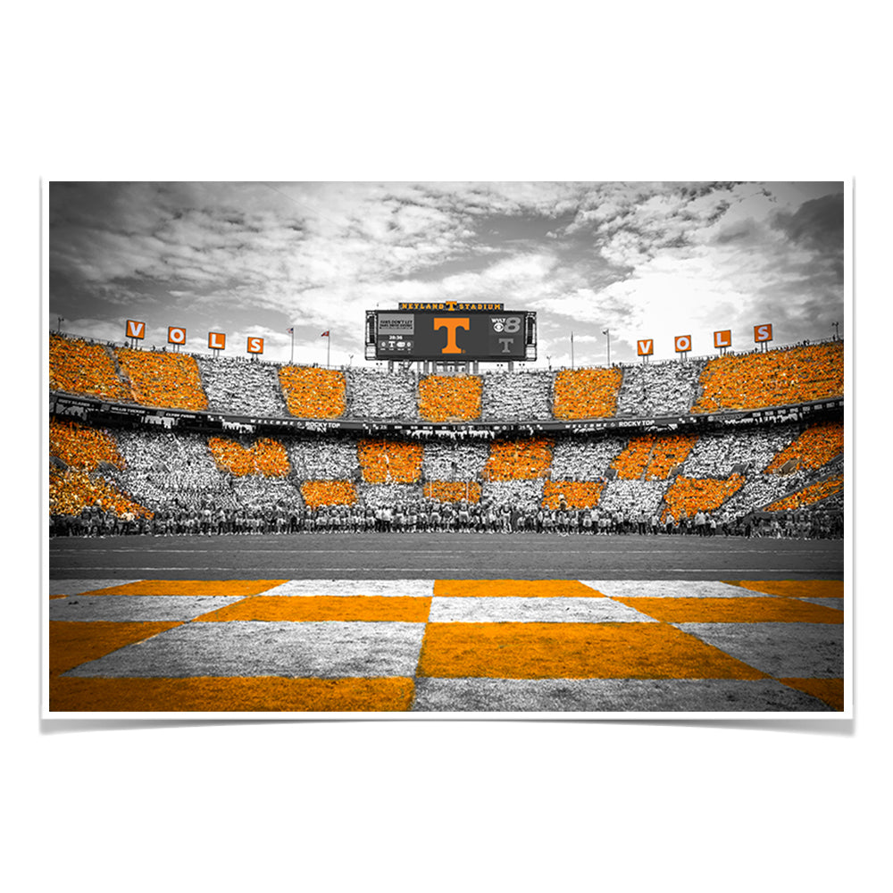 Tennessee Volunteers - Checkerboard Neyland - College Wall Art #Canvas