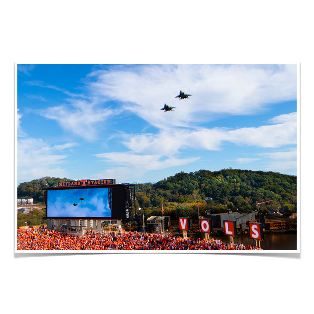 Tennessee Volunteers - Vols Fly Over - College Wall Art #Canvas