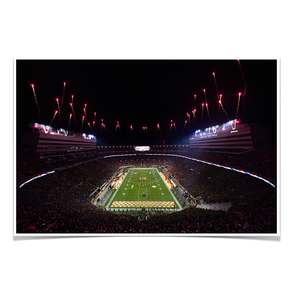 Tennessee Volunteers - Bombs Bursting in Air - College Wall Art #Canvas