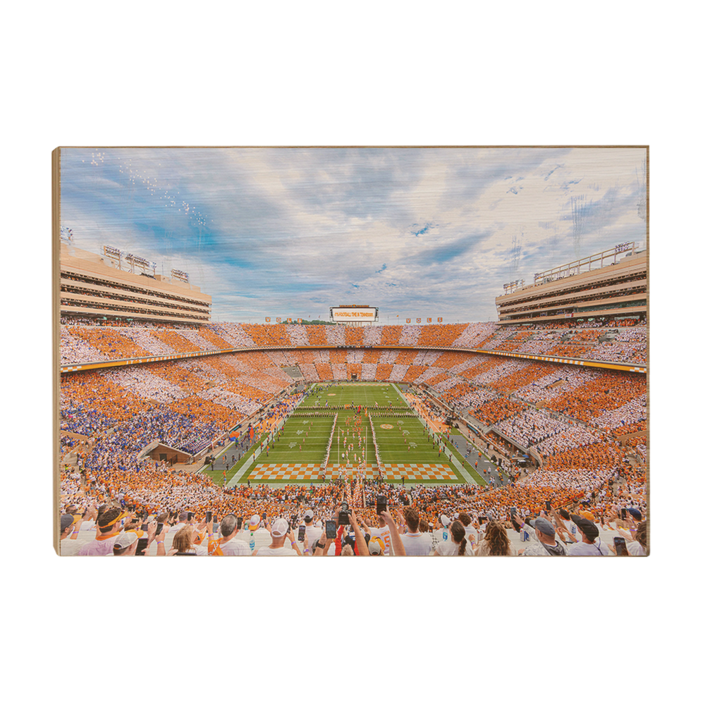 Tennessee Volunteers - It's Football Time in Tennessee Checkerboard Neyland - College Wall Art #Canvas