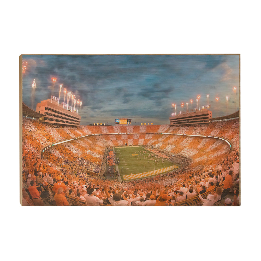 Tennessee Volunteers - Vols Beat the Gators Checkerboard - College Wall Art #Canvas
