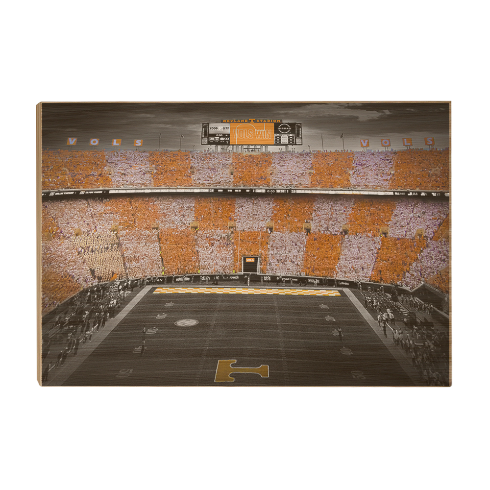 Tennessee Volunteers - Checkerboard Neyland Vols Win - College Wall Art #Canvas