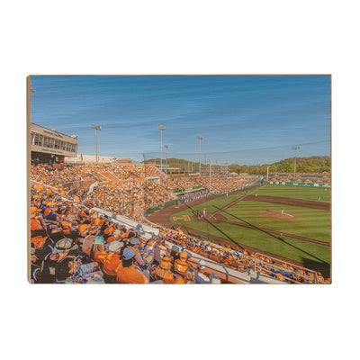 Tennessee Volunteers - Lindsey Nelson Stadium Batter Up - College Wall Art #Wood