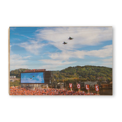 Tennessee Volunteers - Vols Fly Over - College Wall Art #Wood