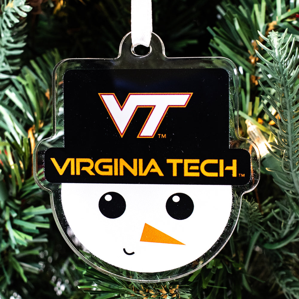 Virginia Tech Hokies - Virginia Tech Snowman Head Ornament