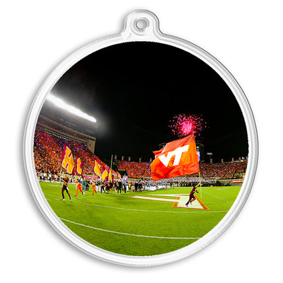 Virgina Tech Hokies - Enter Sandman Striped Bag Tag & Ornament
