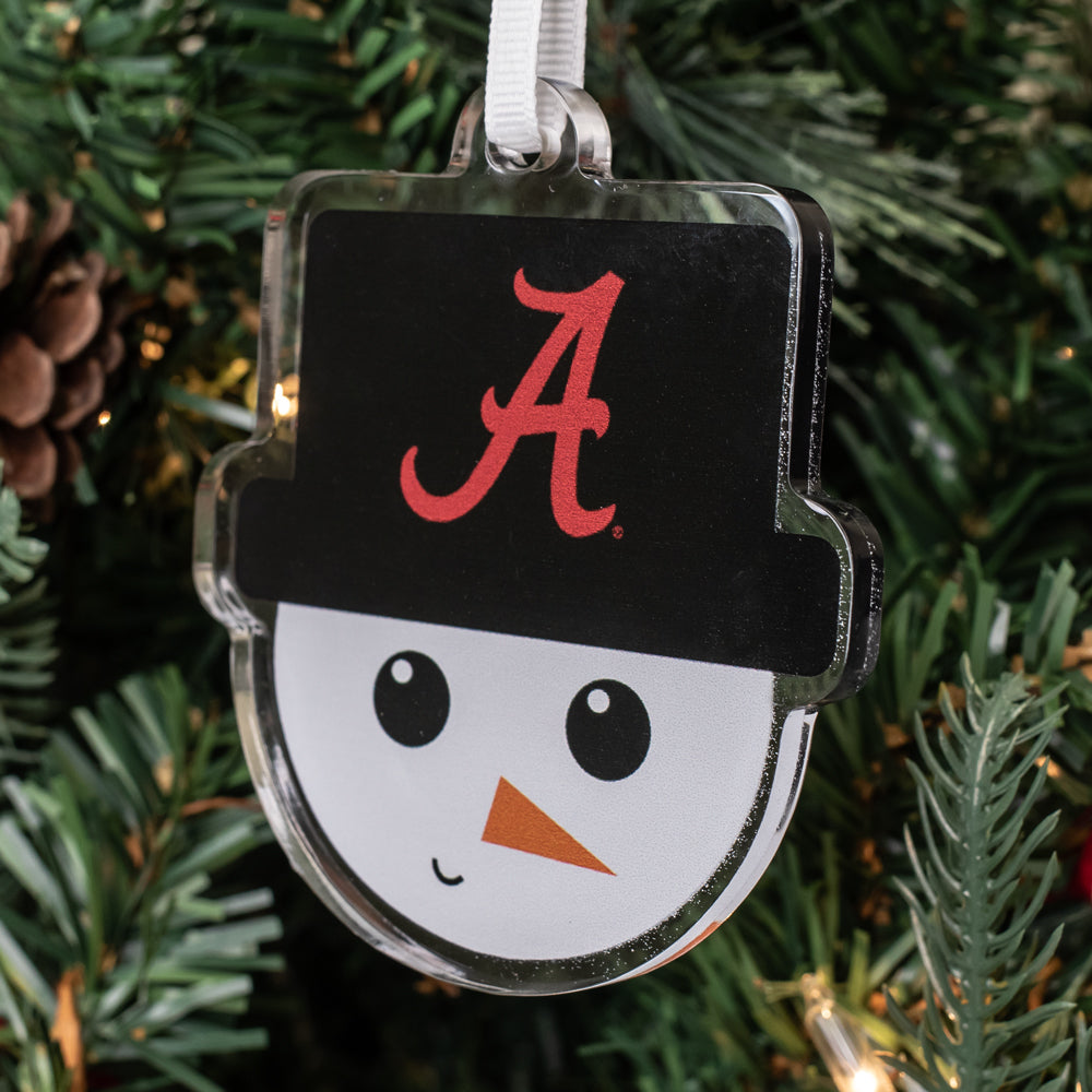 Alabama Crimson Tide - Alabama Snowman Head Ornament