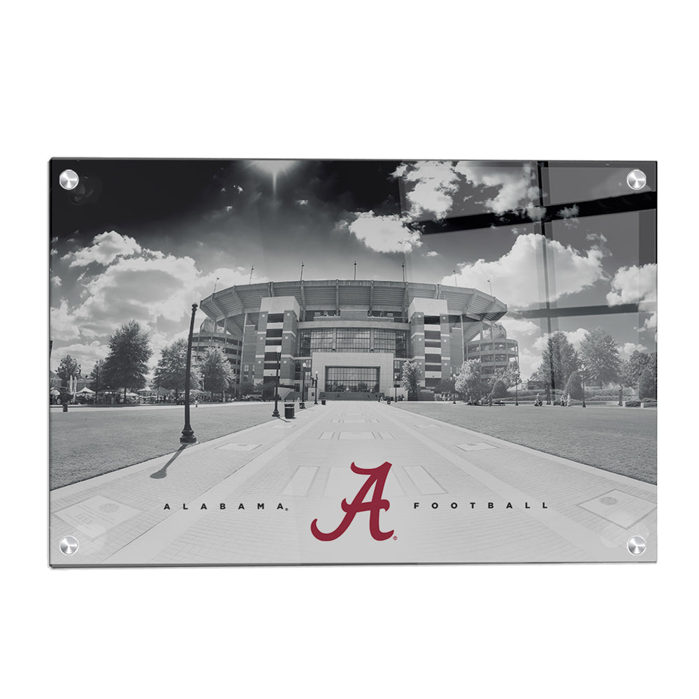 Alabama Crimson Tide - Bryant Denny Black & White - College Wall Art #Canvas