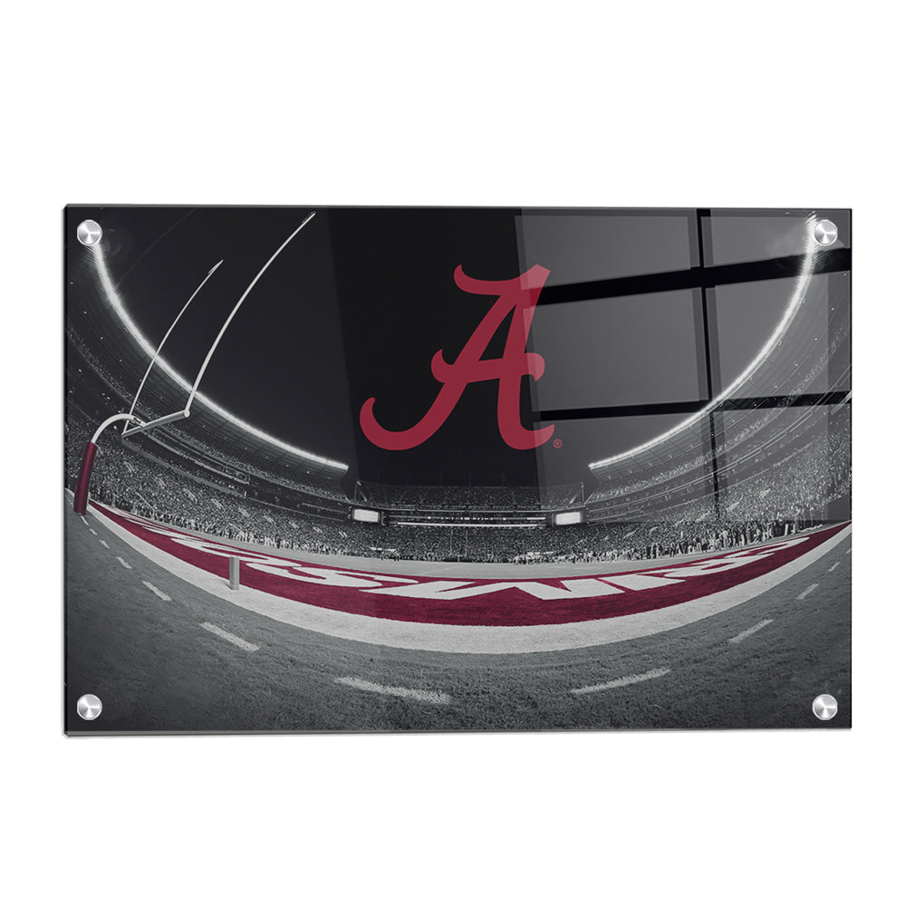 Alabama Crimson Tide - Bryant Denny End Zone Fisheye - College Wall Art #Canvas