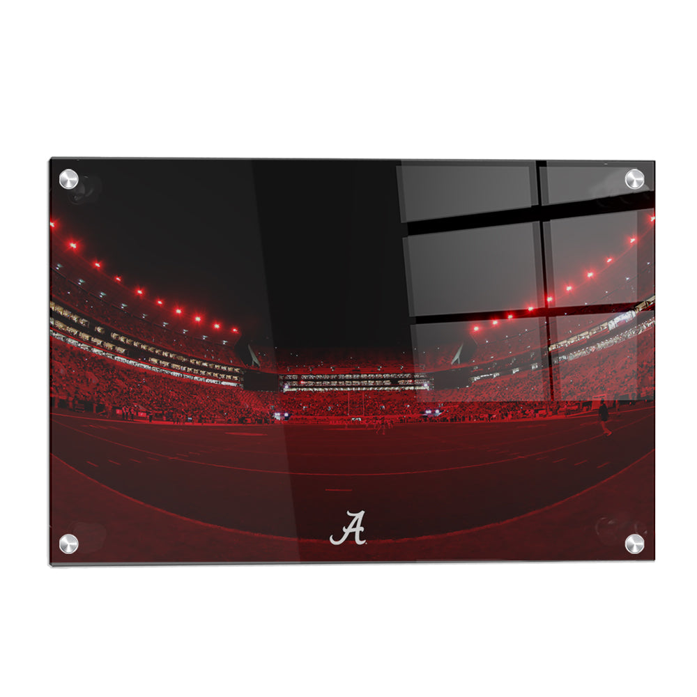 Alabama Crimson Tide - Alabama Crimson Lights - College Wall Art #Canvas