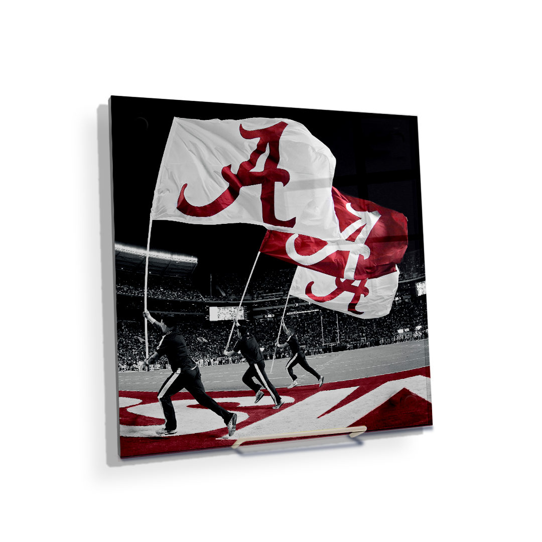 Alabama Crimson Tide - Alabama Flags - College Wall Art #Canvas
