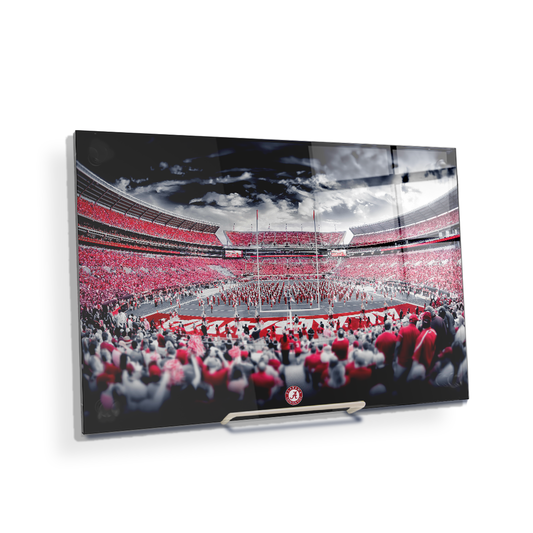 Alabama Crimson Tide - Bryant Denny Monochrome - College Wall Art #Canvas