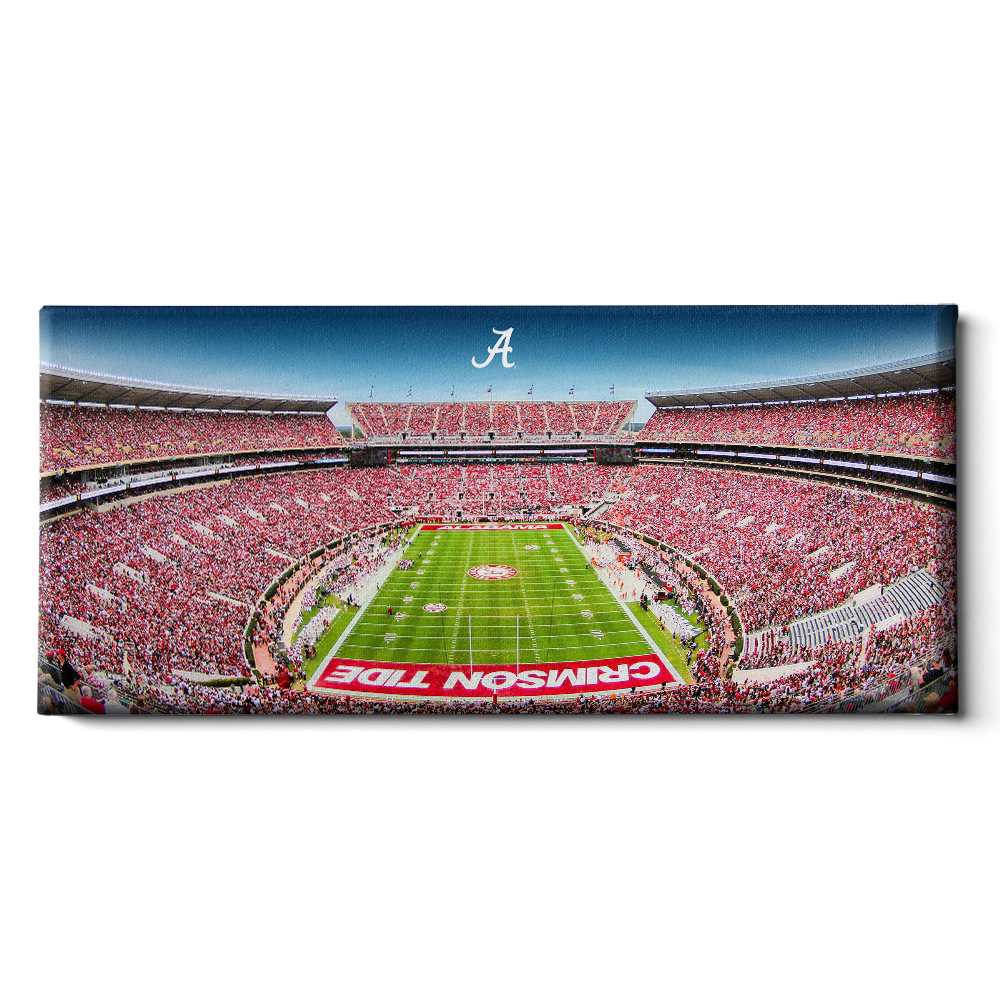 Alabama Crimson Tide - Bryant Denny Panoramic Color - College Wall Art #Canvas