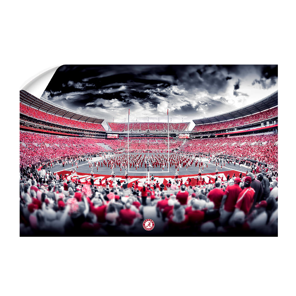 Alabama Crimson Tide - Bryant Denny Monochrome - College Wall Art #Canvas
