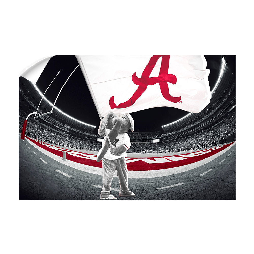 Alabama Crimson Tide - Big Al's Alabama Flag - College Wall Art #Canvas